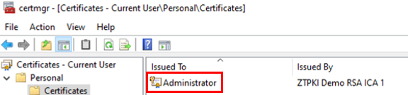 Confirm the certificate
